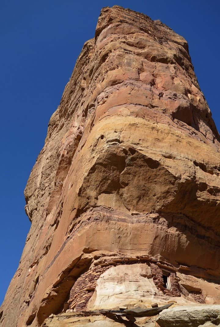 The cliff face of Abuna Yemata Guh, a monolithic church carved into a sandstone pillar