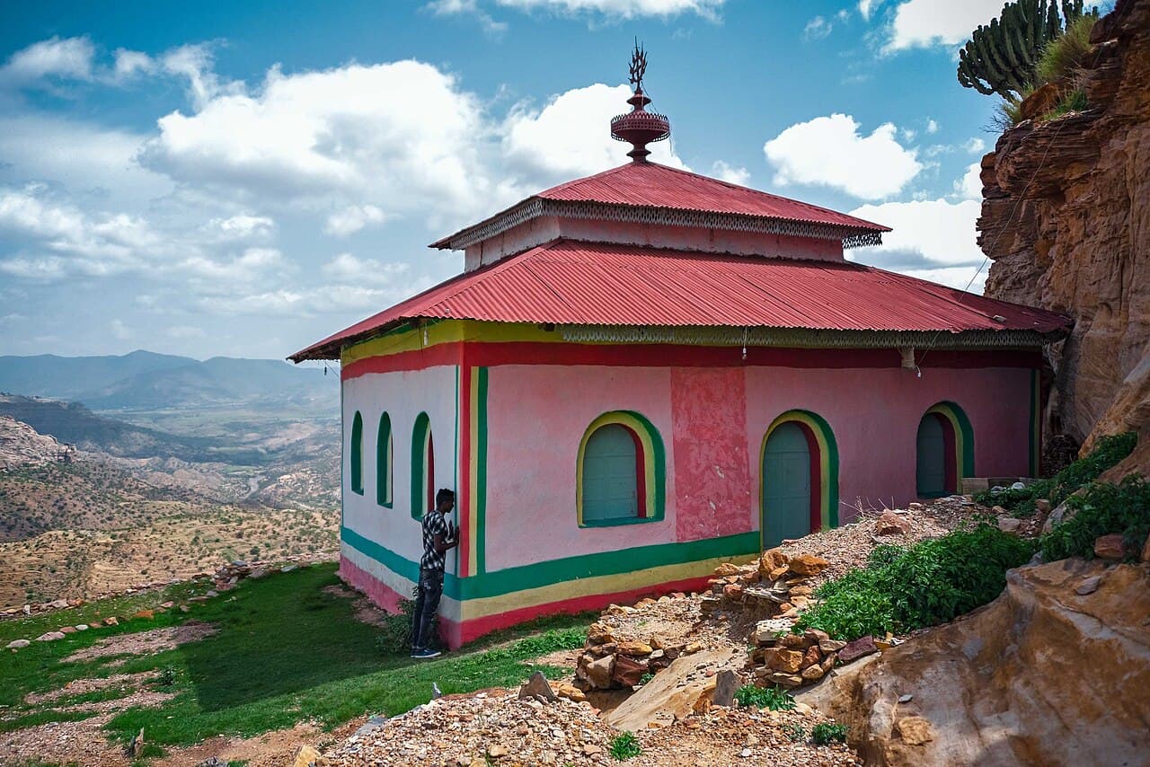 A chapel at Debre Damo monastery, Ethiopia, accessible only by rope